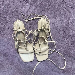 Elegant Cream Strappy Women's Sandals